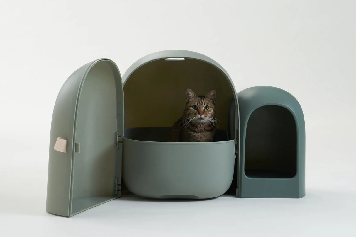 Kattenbak - grote ruimte - inclusief kattebakschepje - lekvrij - geurvrij - one size fits all - SpirePets