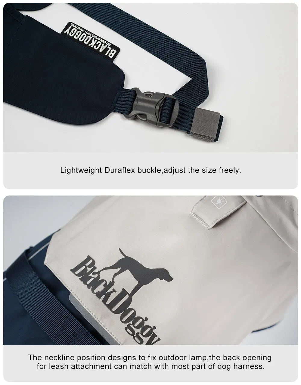 Hondenjas - hardshell materiaal - winddicht - waterdicht - lichtgewicht - blauw - maat L - SpirePets