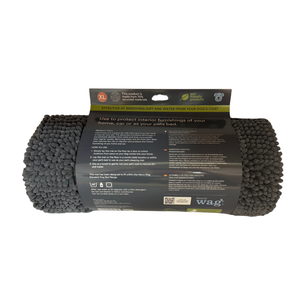 Henry Wag Microvezel Noodle Huisdier Mat - XL droogmat hond - SpirePets