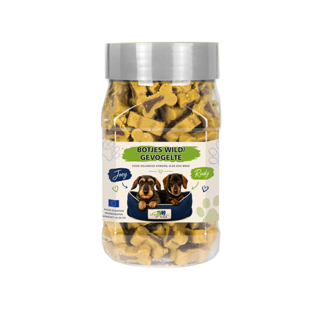 Joey & Rudy Botjes Wild en Gevogelte – zachte hondensnacks - 250gram