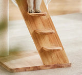Midddelgrote kattenboom - rubberhout - krabpaal - kattenmand - trapontwerp - SpirePets
