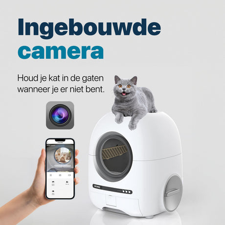 Automatische Kattenbak met Camera en App - Zelfreinigende Kattenbak BOME