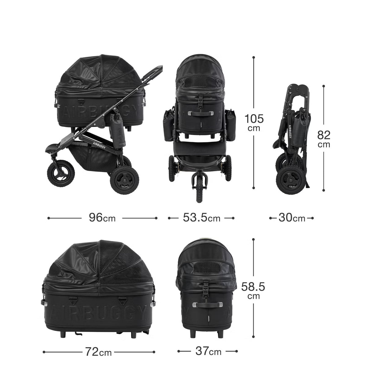 AirBuggy Dome 3 Regular Earth Grey – Poussette pour chien confortable et élégante