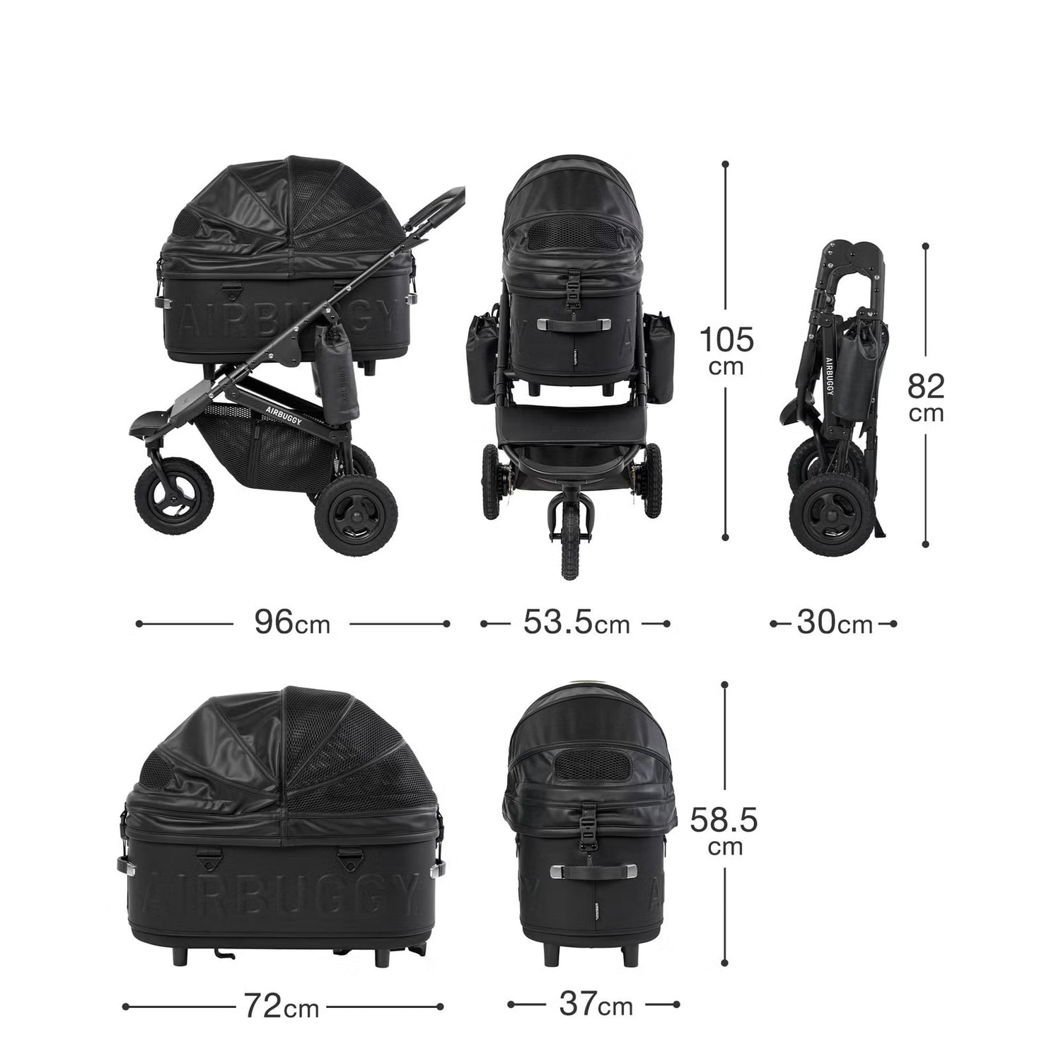 AirBuggy Dome 3 Regular Earth Grey – Poussette pour chien confortable et élégante