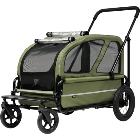 AirBuggy Carriage Set Moss Green – De Ultieme Luxe Hondenbuggy - SpirePets