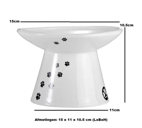 Luxe Verhoogde Kattenvoerbak - Ergonomisch & Porselein - SpirePets