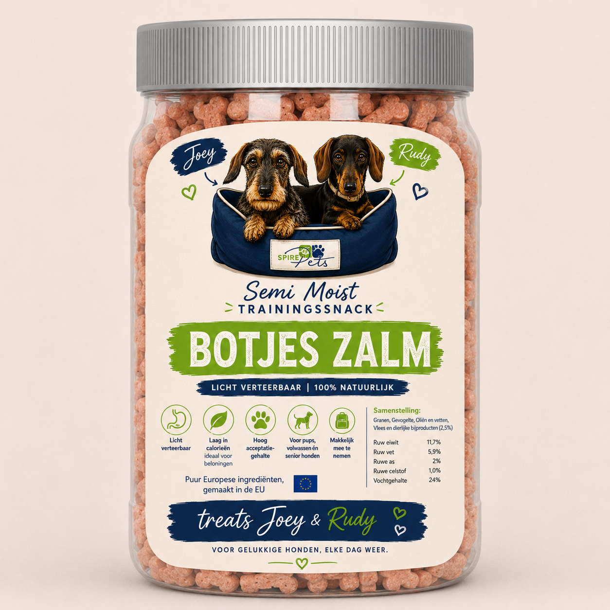 Joey & Rudy Botjes Zalm – zachte hondensnacks met zalm - 250gram