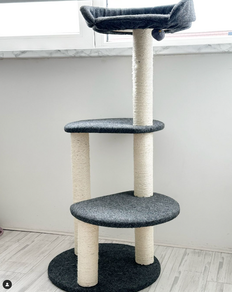 Tommy Krabpaal katten - 3 niveaus en pluche bed - SpirePets