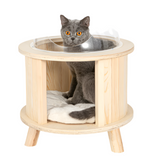 Kattenhuisje hout - Kattenmand - luxe kattenbed - SpirePets