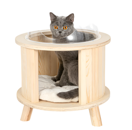 Kattenhuisje hout - Kattenmand - luxe kattenbed - SpirePets