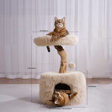 ISLA krabpaal met kattenhuis en kattenmand - SpirePets