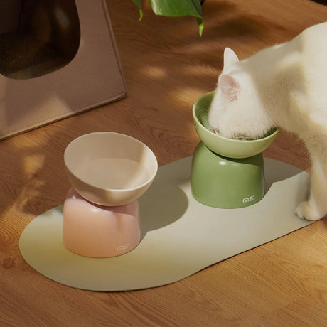 Katten voerbak - Verhoogde keramische voerbak - SpirePets