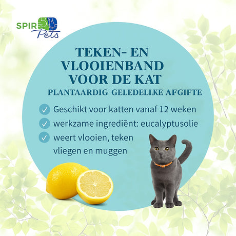 Natuurlijke vlooien- en tekenband - 60cm - SpirePets