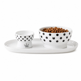 Plateau Necoichi comprenant deux gamelles pour chats