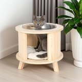 Kattenhuisje hout - Kattenmand - luxe kattenbed - SpirePets