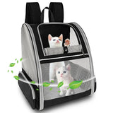 Kattenrugzak - hondenrugzak - doorzichtig - voor kleine huisdieren - 32 x 28 x 40 cm - honden draagtas - katten draagtas - SpirePets